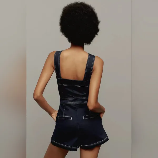 NWT Anthropologie Complete The LookThe Portside Button-Front Romper by Maeve 8 - Image 2
