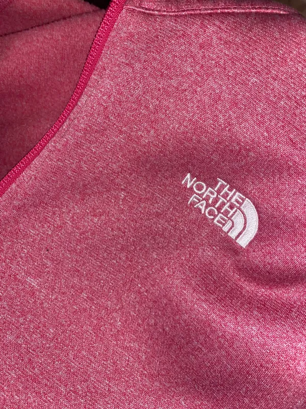 The North Face Pink White Colorblock Full Zip Fleece Jacket L - Image 12