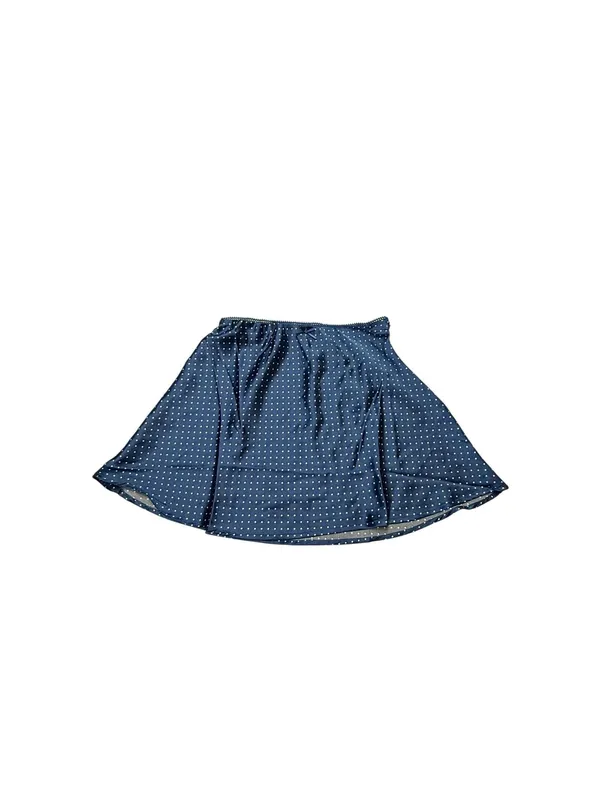 Blue Polka Dot Skater Skirt Womens Elastic Waist Flowy A-Line Mini Casual Retro - Image 2