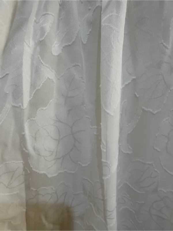 NWT Pinup Fashion White Dress 16W Plus Size Smocked Tiered Midi Puff Sleeve - Image 9