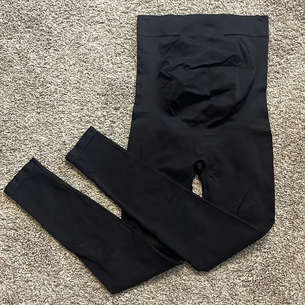 BLANQI Everyday Maternity‎ Belly Support Full Length Black Leggings Small - Image 6