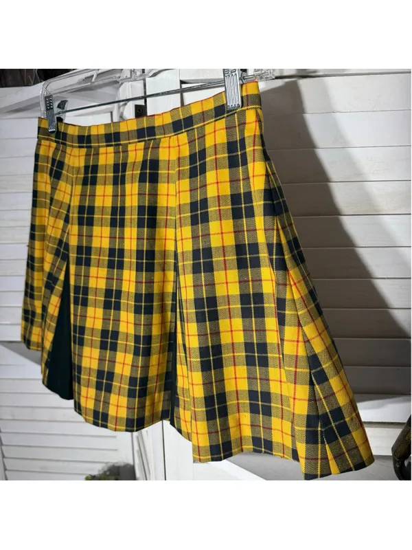 Vintage Y2K plaid mini skirt pleated school girl preppy academy grunge 90s sz S - Image 4