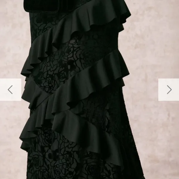 RIHOAS The Black V-Neck Ruffle Tiered Maxi Dress - Image 6