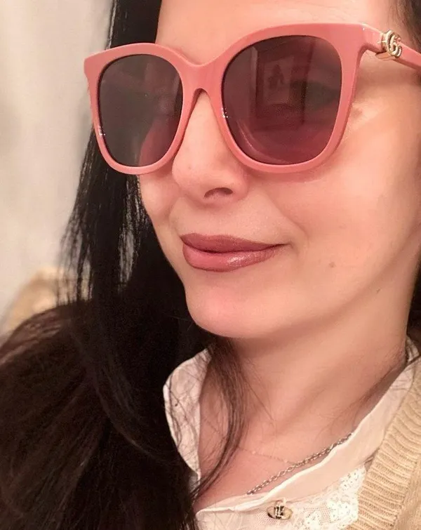 Authentic GUCCI 54 cat eye square Acetate logo sunglasses - Image 4