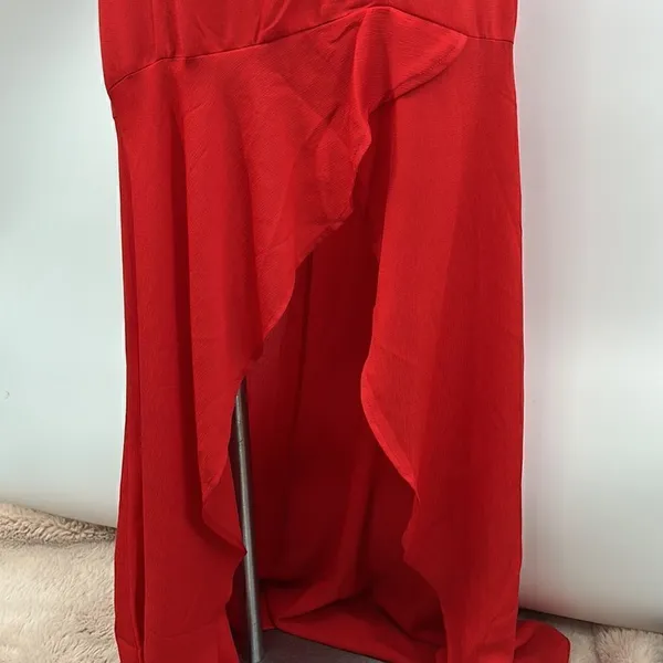 Lulu’s red maxi hi lo spaghetti strap dress - Image 3