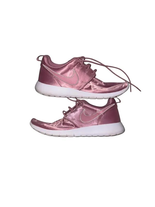 Nike Women’s Pink Satin Sneakers - Image 2