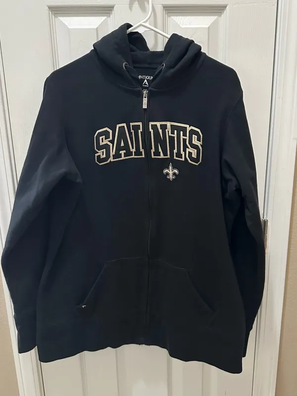 New Orleans Saints Antigua zip up hoodie jacket XXL women’s - Image 11
