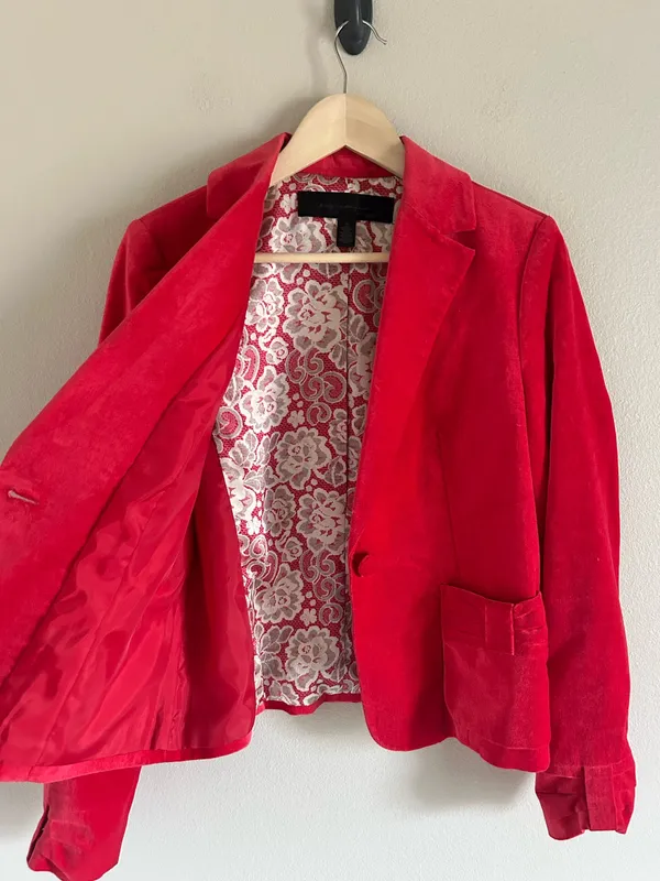 Apostrophe Womens Suit Jacket Pink Pocket Notch Lapel Buttons Lined Blazer 10 - Image 3