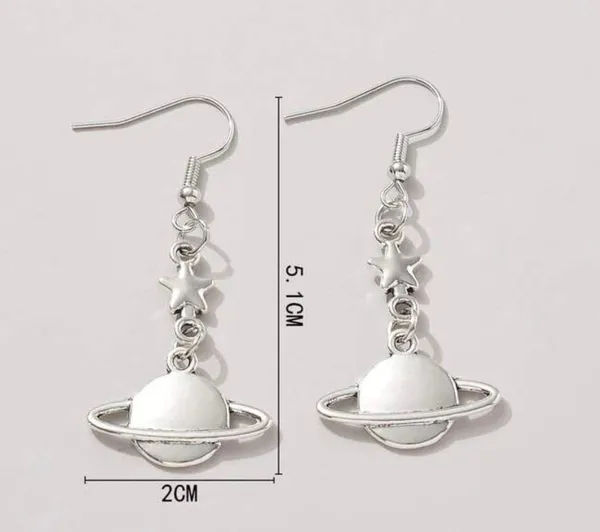 Brandy Melville Planet Drop Earrings - Image 3