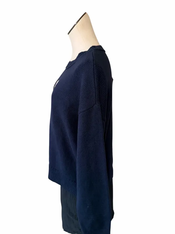 NWT Lucky Brand Navy Seahorse Sweater NWT Size M Soft Knit Nautical - Image 3