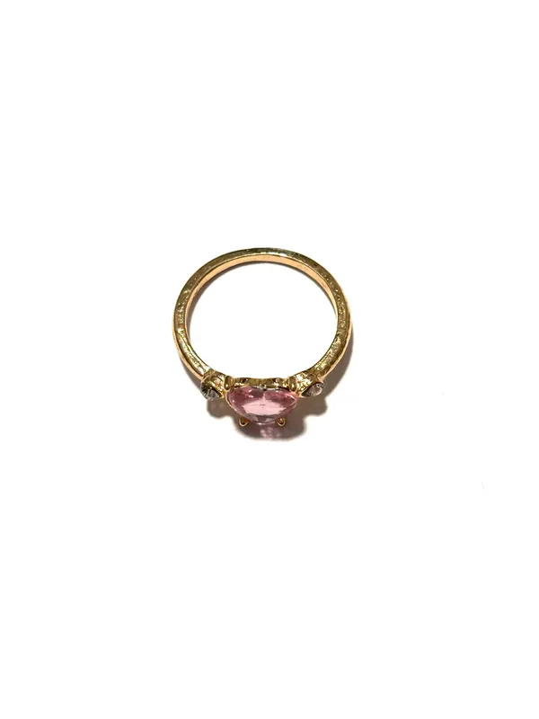 Pink heart ring size 8 - Image 2