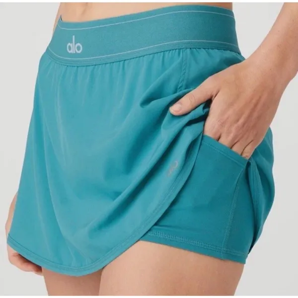 Alo Yoga Match Point Tennis Skirt Blue Splash XS RARE SOLD OUT - Image 2