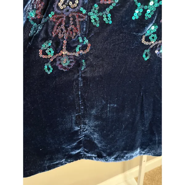 Free People Jill's Velvet Sequin Swing Mini Dress Whimsigoth M‎ Romantic Gothic - Image 8