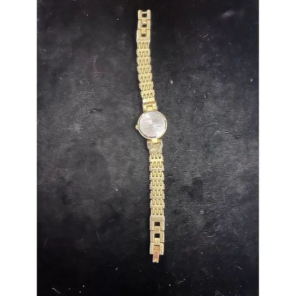 Gramercy Gold Link Bracelet Watch New Battery Japan Movt 90s - Image 7