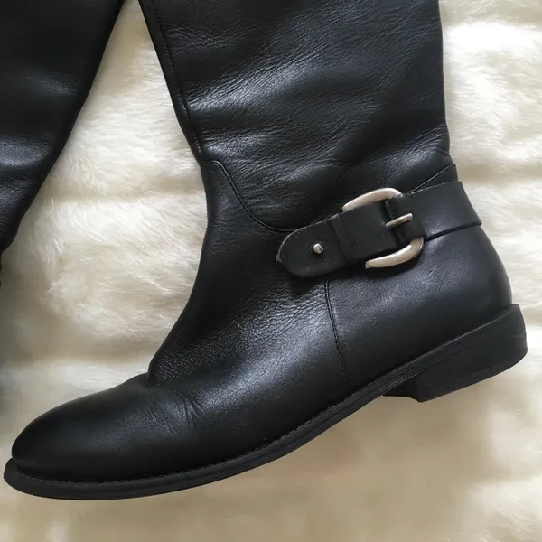 Guess Black Leather OTK Boots - Image 3