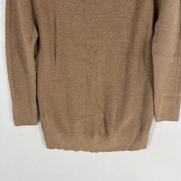 Athleta Hanover Sweater‎ Womens Size M Extra Fine Merino Wool Blend V-Neck Brown - Image 11