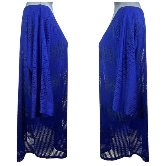 O'Neill Mesh Swim Cover-Up Tunic Women M/L Royal Blue 3/4 Sleeves Beachy‎ Summer - Image 8
