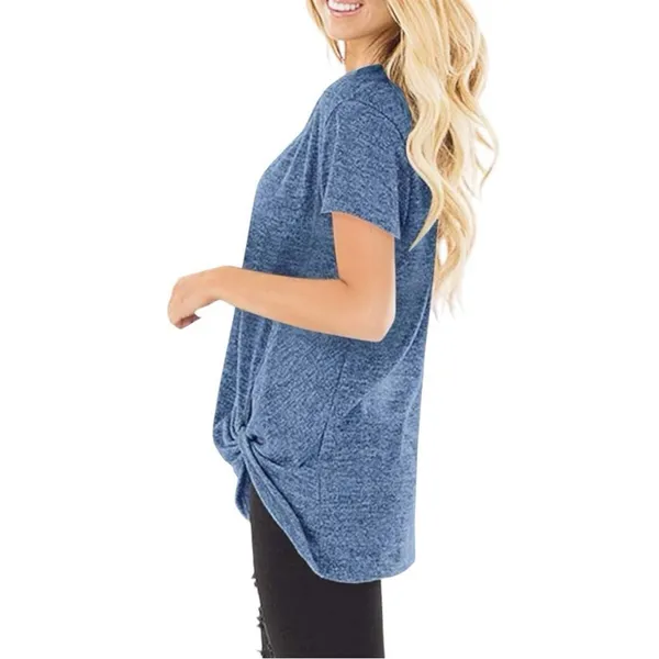 Sampeel brand denim blue soft tunic with twisted knot hem! New - Image 3