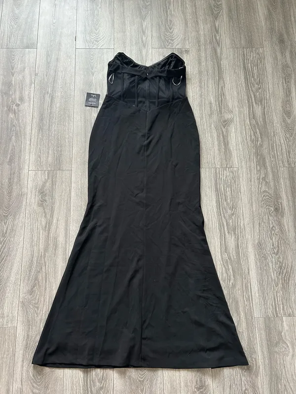 New Lulus Iconic Arrival Black Strapless Bustier Mermaid Maxi Dress XL MSRP $85 - Image 8
