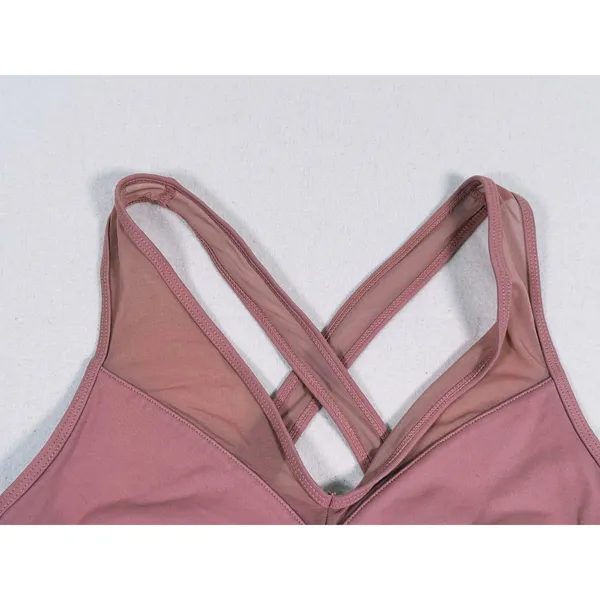 Alo Airlift Mesh Just Right Sports Bra Size S Pink Mauve Pilates Gym Yoga Sporty - Image 5