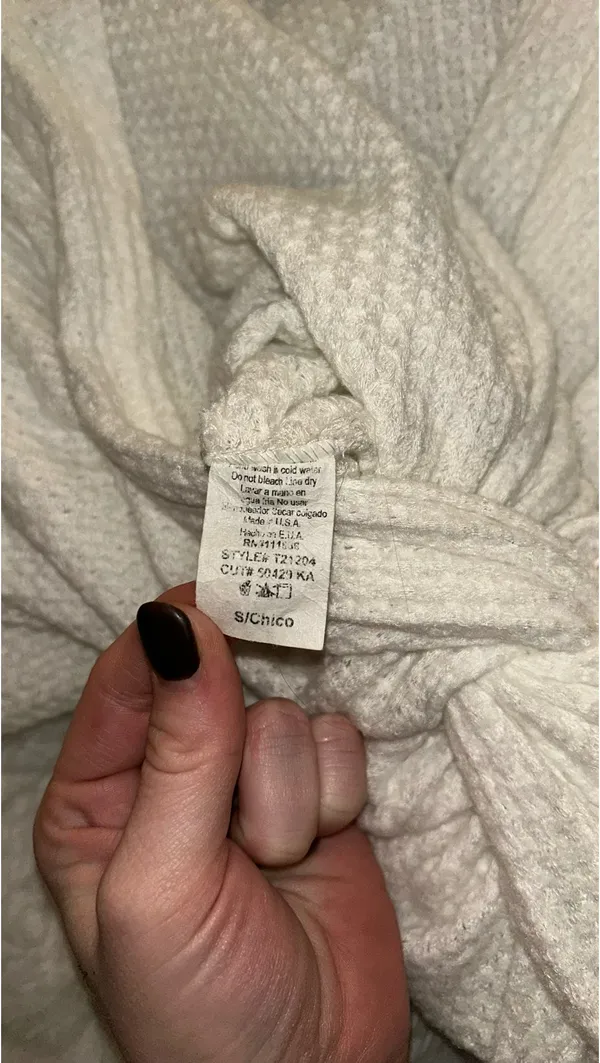 Material Girl Twist Knot White Sweater - Image 12