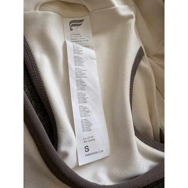 Fabletics Women's Define Performance Classic Mini Dress Bone Small NWT Brown - Image 12