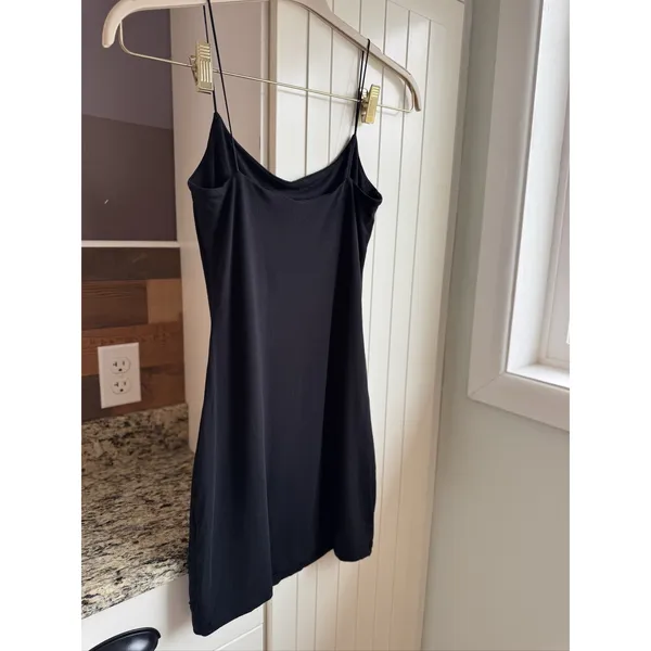 Wilfred Free Murdock Black Bodycon Mini Tank Dress Stretch Rayon Women Small - Image 4
