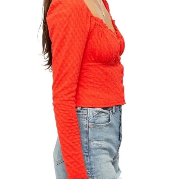 Free People Ladybug Knit Long Sleeve Top Size S - Image 3