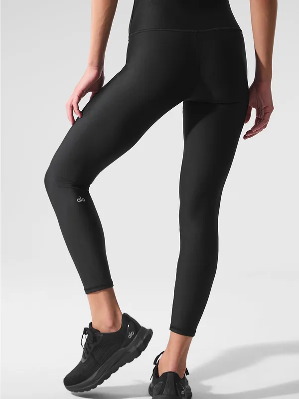 Alo Yoga Airlift High Waist Midi Leggings In Black Size M - Image 2