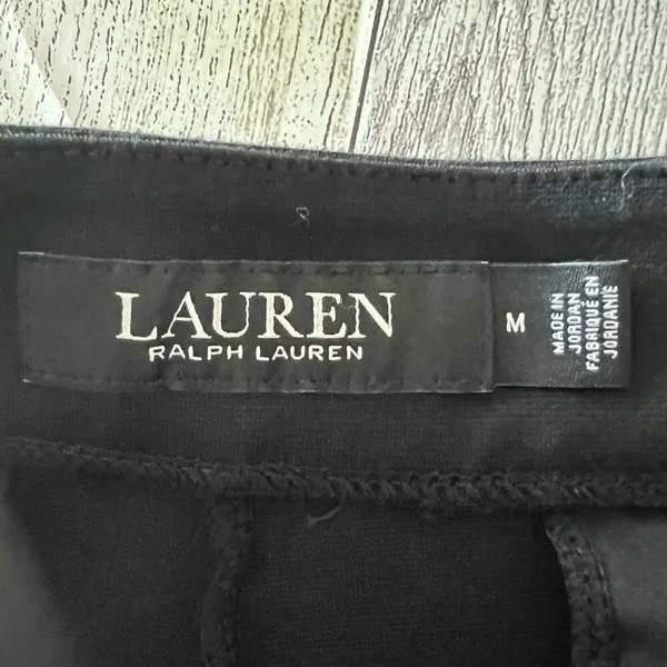 Ralph Lauren LRL Black Label Knit Viscose Blend Ankle Pants Sz M Stretch - Image 6