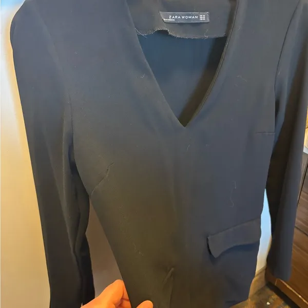 Zara Black V-Neck Jacket - Image 9