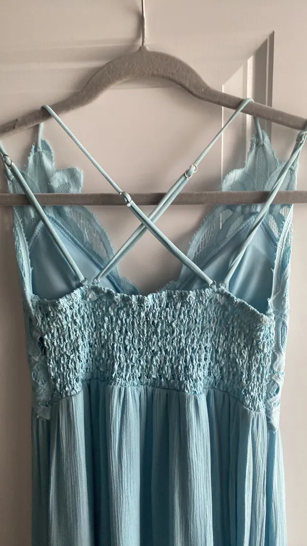 Rue21 Maxi Long Dress Blue XS lace - Image 8