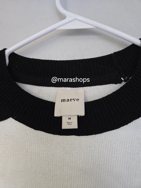 Maeve Dolman Sleeve Crew Neck Color Blocked Sweater - Image 6