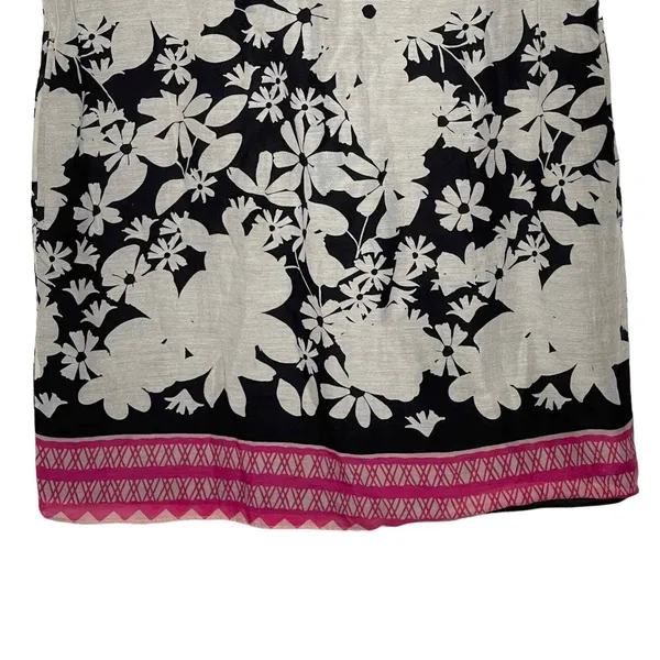 The Limited Dress Size Small Tan Black Floral Pink Bottom SS‎ Womens Silk Blend - Image 3