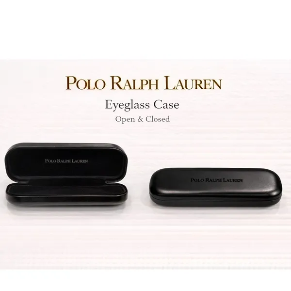 Polo Ralph Lauren Eyeglass Case Black Hard Shell Velvet Lined - Image 2