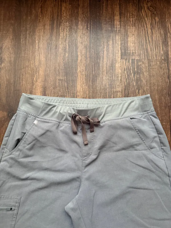 FIGS Women’s Dark Space Gray Zamora Jogger Scrub Pants - Size L Nursecore - Image 5
