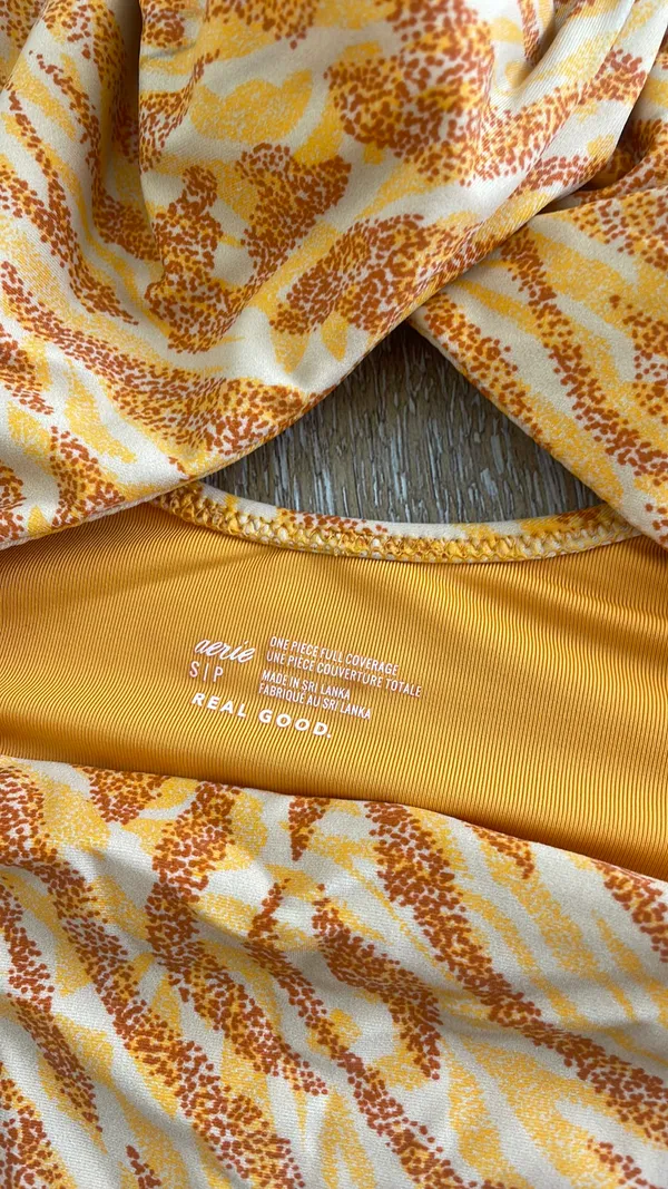 Aerie orange cut out swim suit - Image 3
