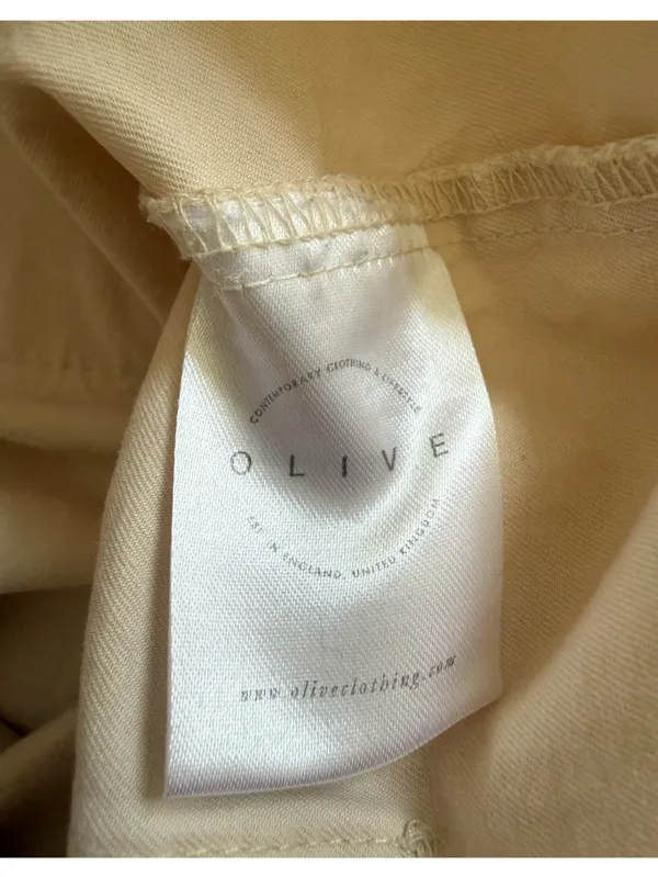 Olive Clothing UK Kyoko Cotton Dungaree Ivory Off White Overalls Small Medium - Image 8