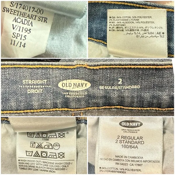 Old Navy Medium Wash Straight Leg Denim Jeans Size 27 - Image 5