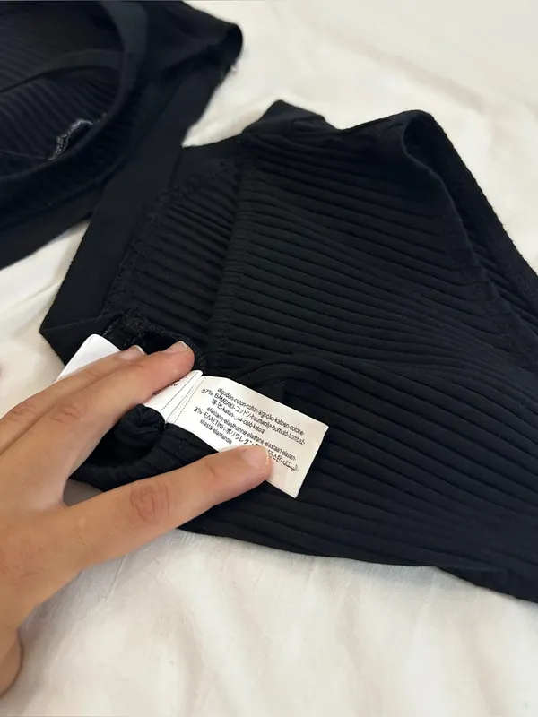 NWT Zara Cut Out Halter Bodysuit – Black – M - Image 12