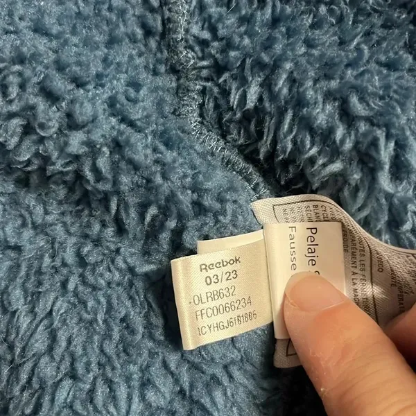 Blue‎ sherpa hoodie faux fur front pockets comfy small sherpa hoodie zip jacket - Image 10
