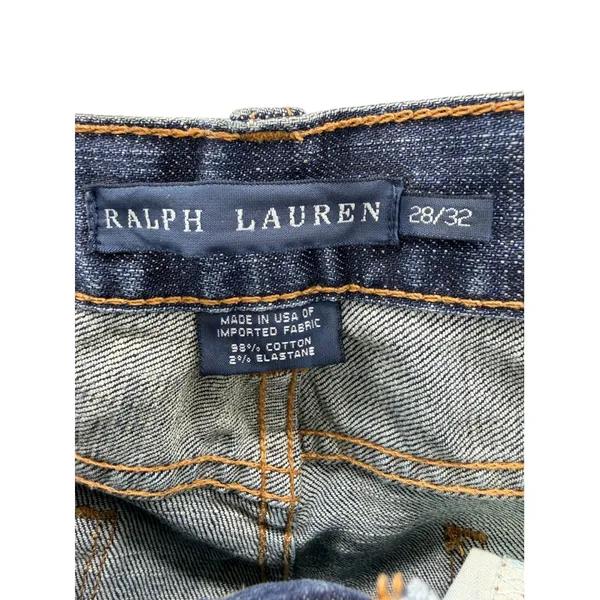 Ralph Lauren Dungarees Bootcut Jeans 28 Mid Rise Dark Wash Made in USA Y2K - Image 2