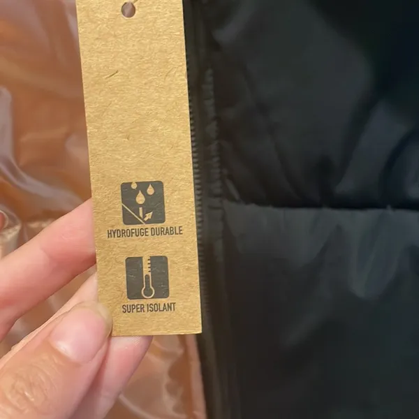 Womens New Vans Foundry Metallic Black & Pink Puffer Jacket - Image 8