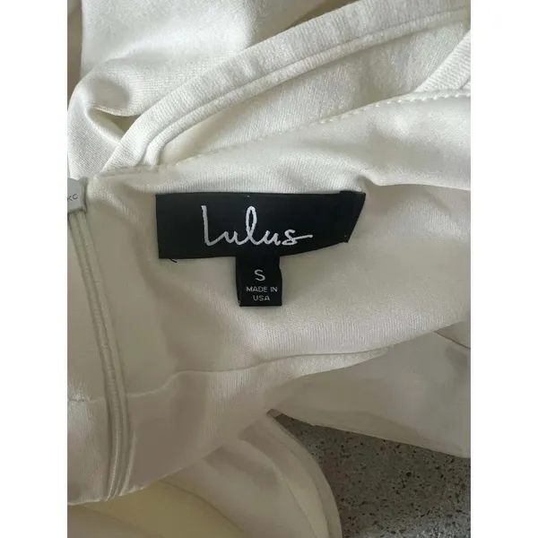 Lulus White Mini Dress V Neck Sleeveless‎ Cocktail Party Dress - Image 2