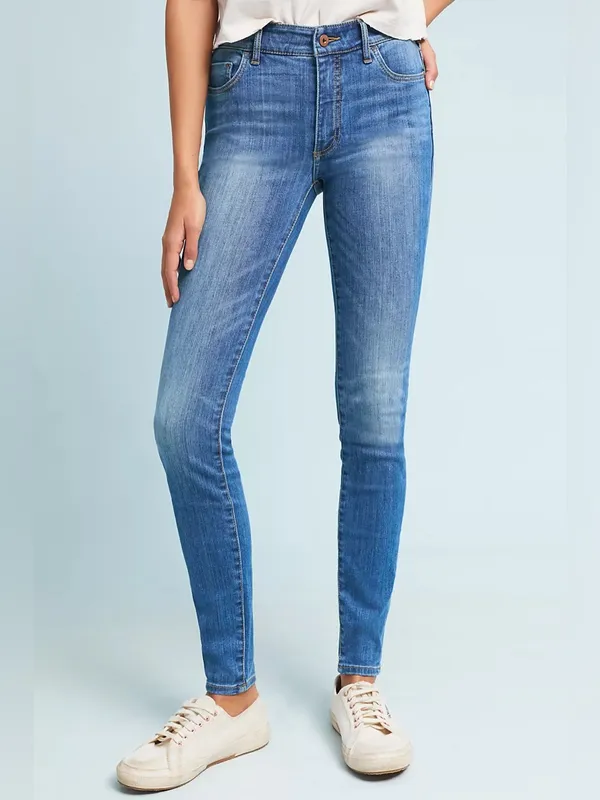 Anthropologie Pilcro & The Letterpress Mid Rise Skinny Jeans Size 26 Medium Wash - Image 3
