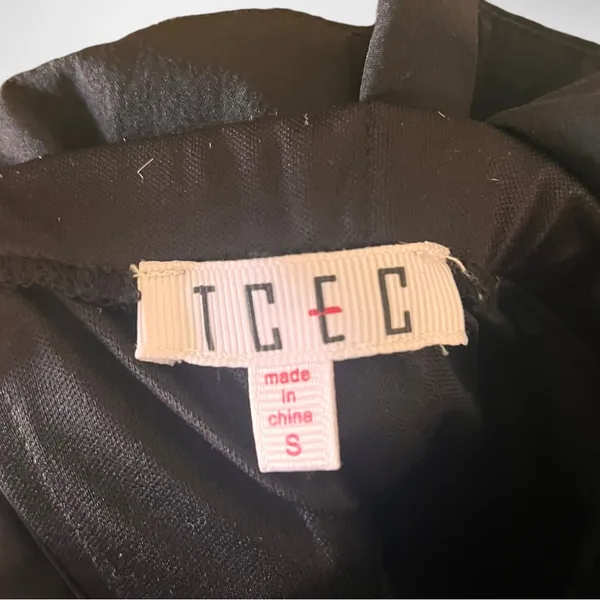 TCEC Black Strapless Pleated Mini‎ Dress Small | EUC - Image 5