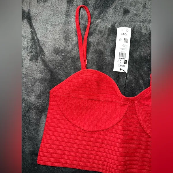 Garage Seamless Bustier Cami in Crimson Red Size XS New with tag - Image 7