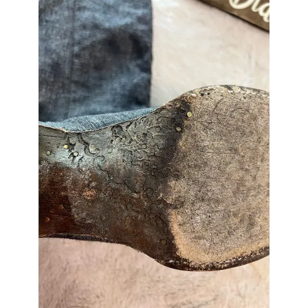 Lane Women's Western Boots Size 8 Gray Mid-Calf Block Heel Pointed Toe - Image 16