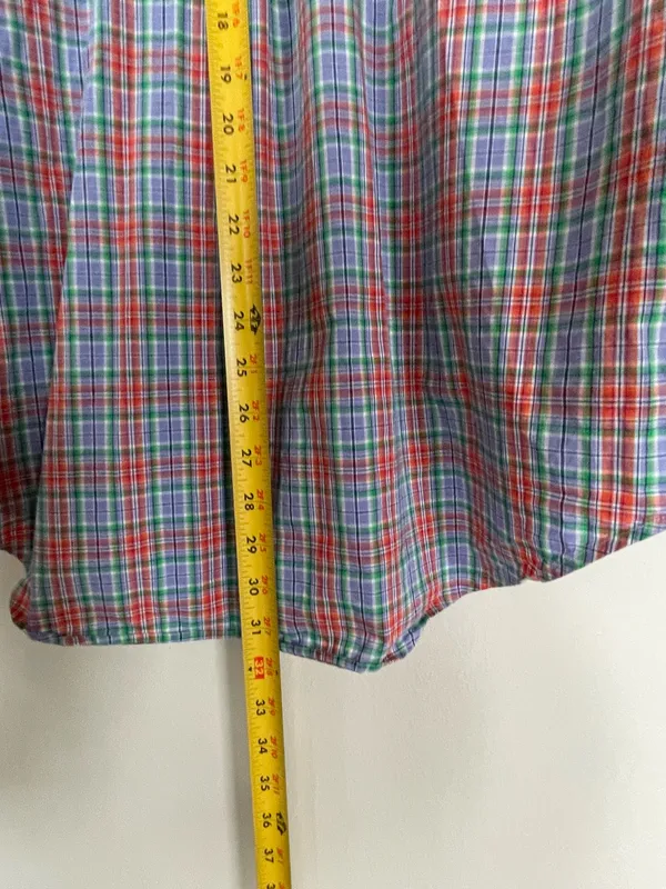 Ralph Lauren Men’s Shirt Blue Pink Plaid Button Down Pony Logo Multicolor Large - Image 7