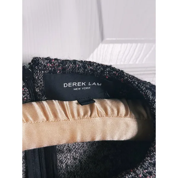 Derek Lam Silk Alpaca Tweed Peplum Top Womens 4 Gray Career Work Academia Office - Image 6